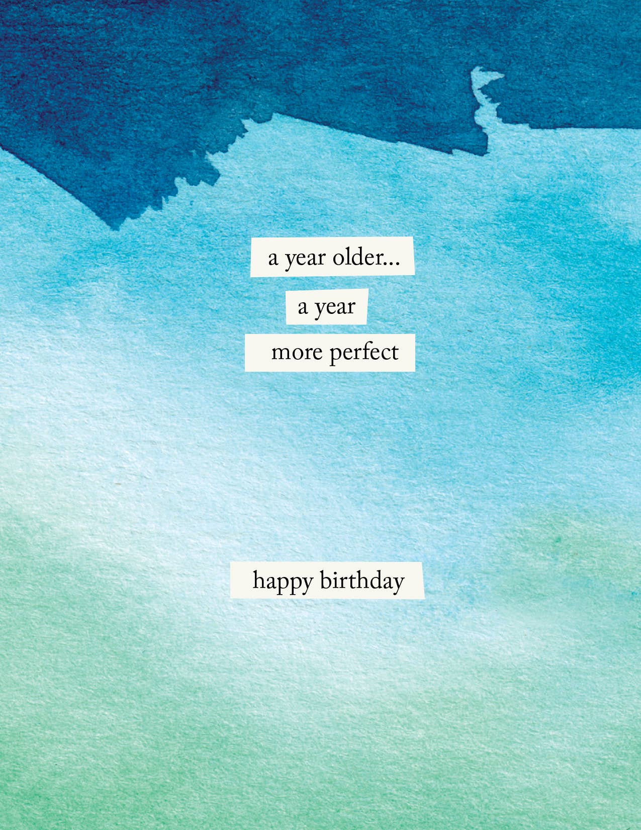 Merle Works - Vente Cartes d'anniversaire - Carte de vœux d'anniversaire « Un an plus tard... plus parfaite »0