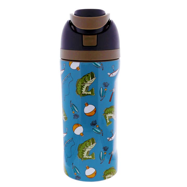 Kids Reel Cool 16 Oz. Water Bottle With Straw Cap for wholesale by Jane Marie