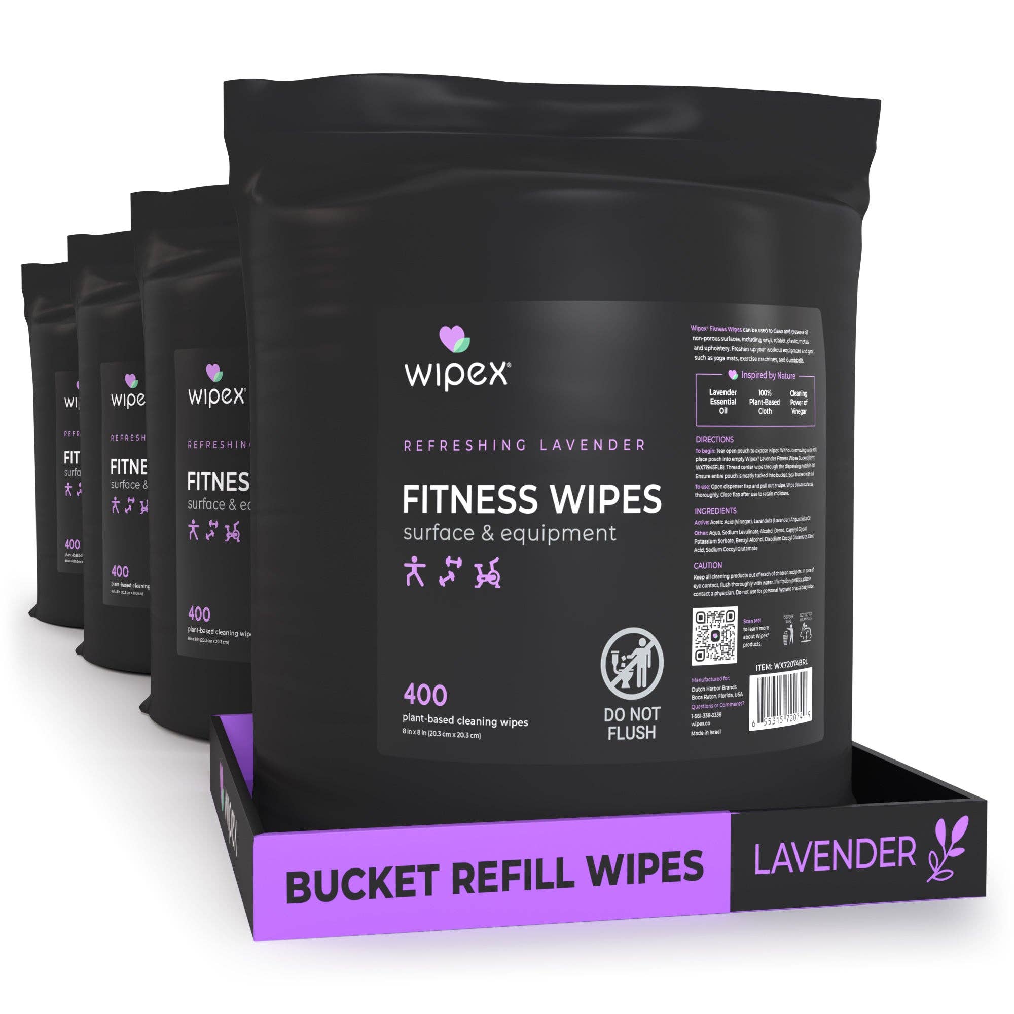Wipex - Wholesale Fitness Equipment - Wipex 400 Yoga Mat Wipes | Natural | Plant-based | For Fitness & Yoga Gear, Chiropractic, Massage Tables7