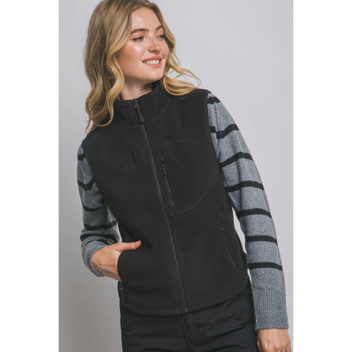 Style Up - Wholesale Jacket - Women's - Polar Fleece Lightweight Vest w Zippered Pockets16