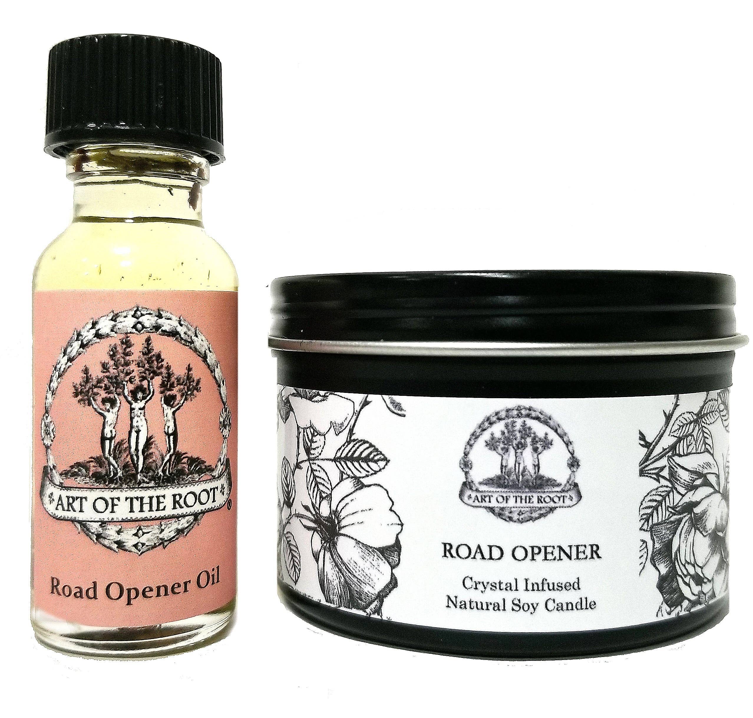 Art of the Root - Wholesale Jar/Filled Candle - Road Opener Mini Spell Set 0