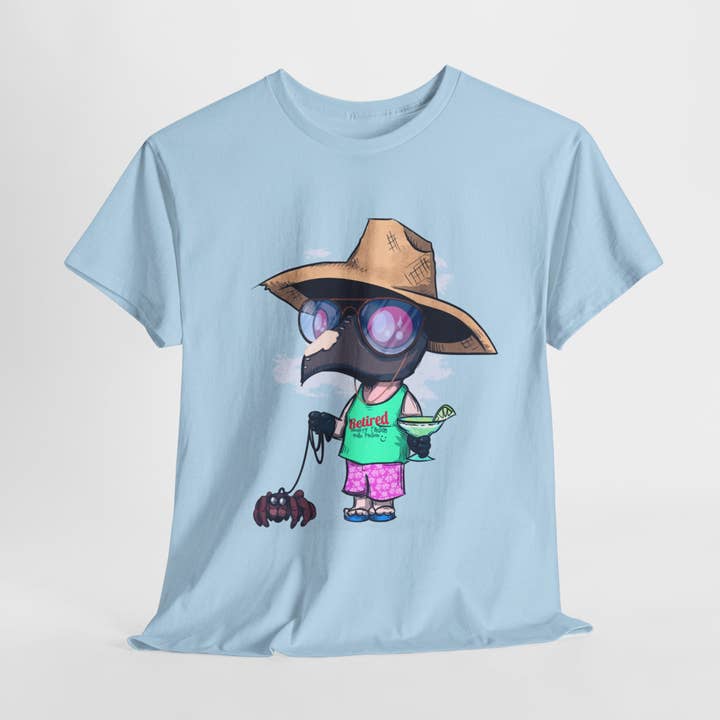 T-shirt unisexe en coton épais Plague Vacation pour la vente par LVB Art