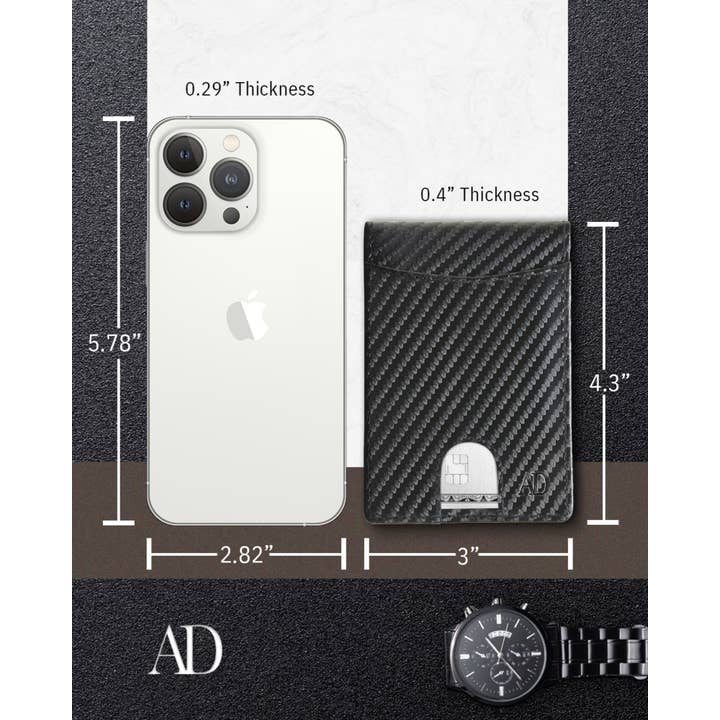 Access Denied Accessories - Wholesale Wallet - Men's - Genuine Leather Slim Money Clip Bifold Wallet For Men RFID