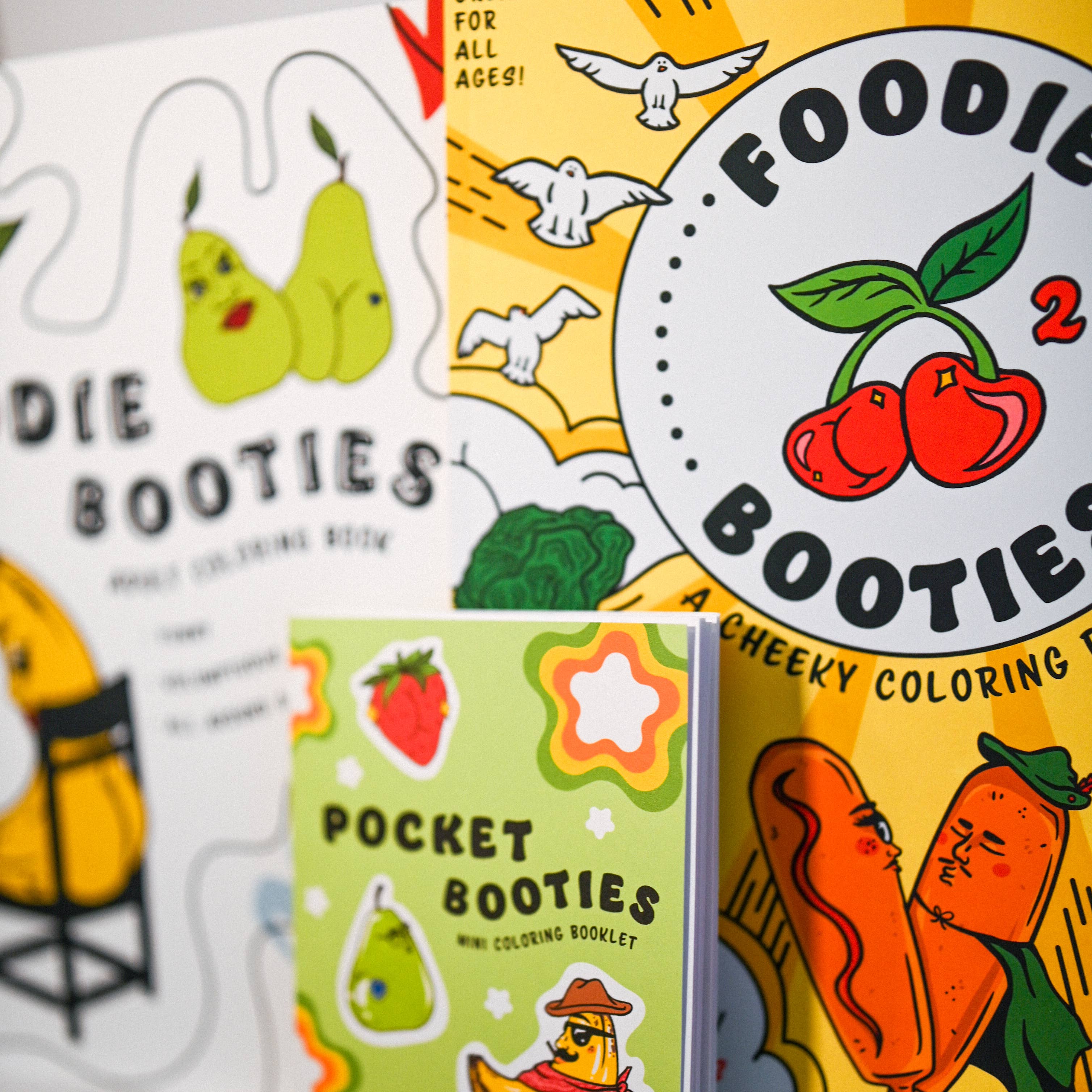 Cheeky Art Studio - Wholesale Coloring & Activity Book - Adult - Foodie Booties 2: A Cheeky Coloring Book1