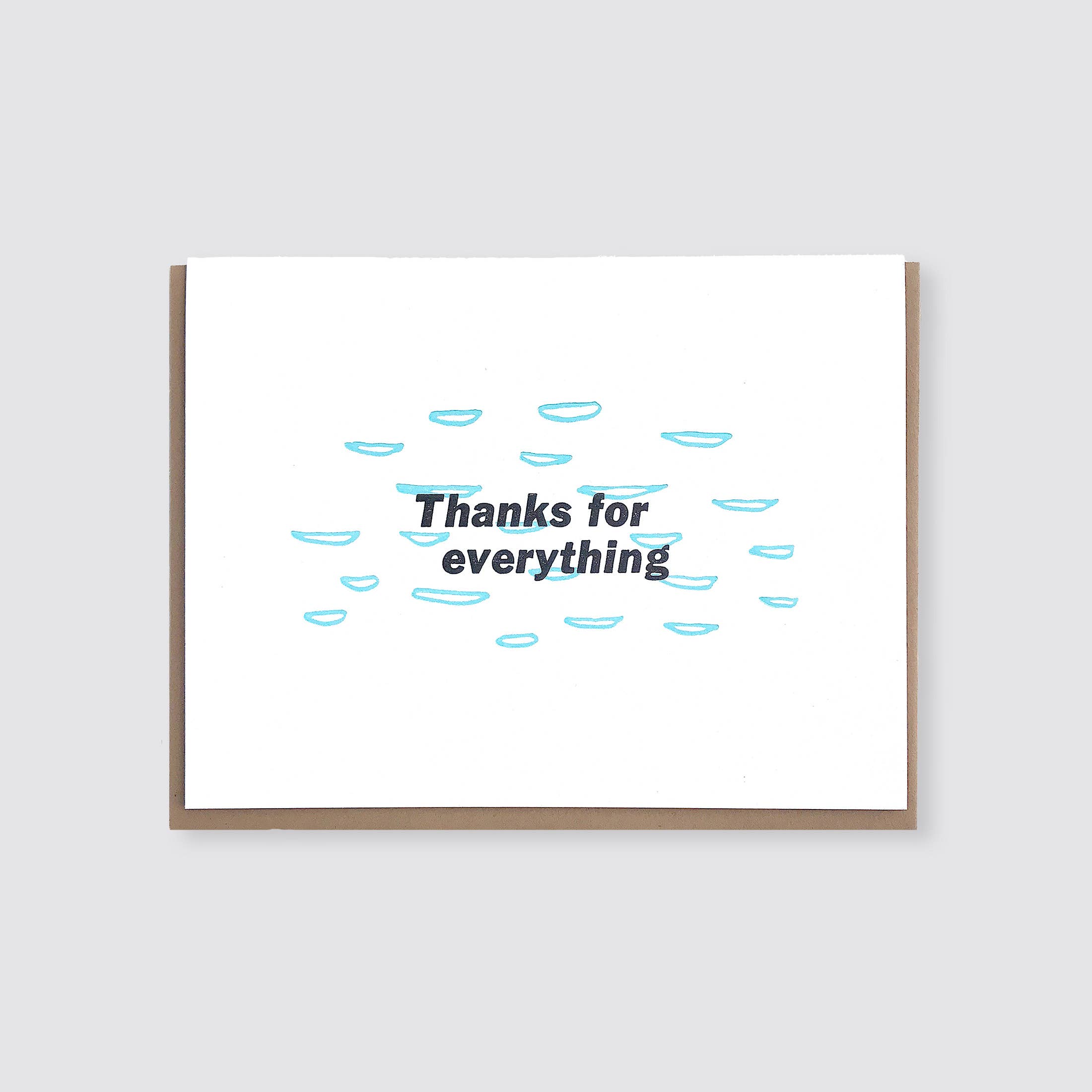 True North Letterpress - Wholesale Thank You Card - Thanks for Everything - Thank You Card