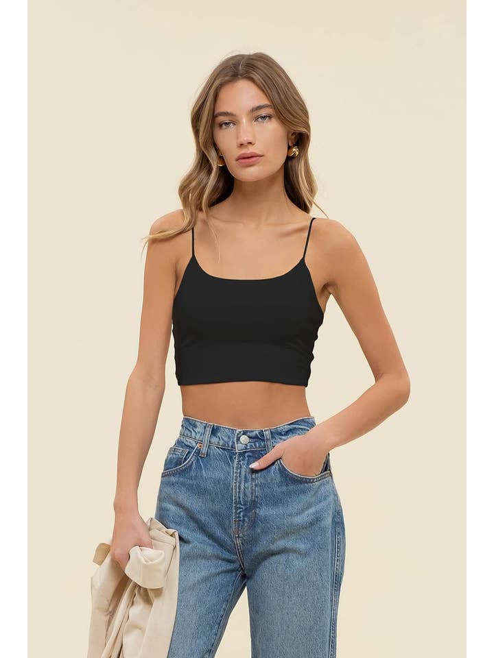 The Workshop Studio - Wholesale Knit Top - Women's - SEAMLESS CROPPED KNIT CAMI TOP