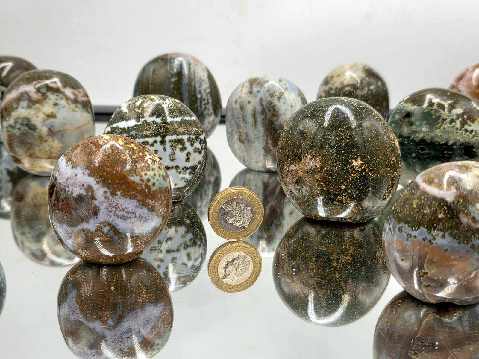 Distinction Crystals - Wholesale Spiritual Stone/Crystal - Mini Ocean Jasper Crystal Small Freeforms1