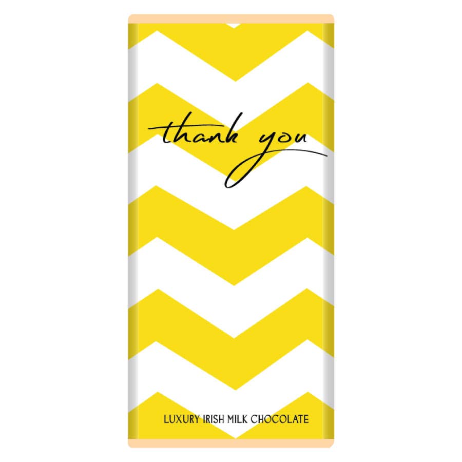 Sweet Living Kilkenny - Wholesale Chocolate Bar - Thank You (Chevron Design)2