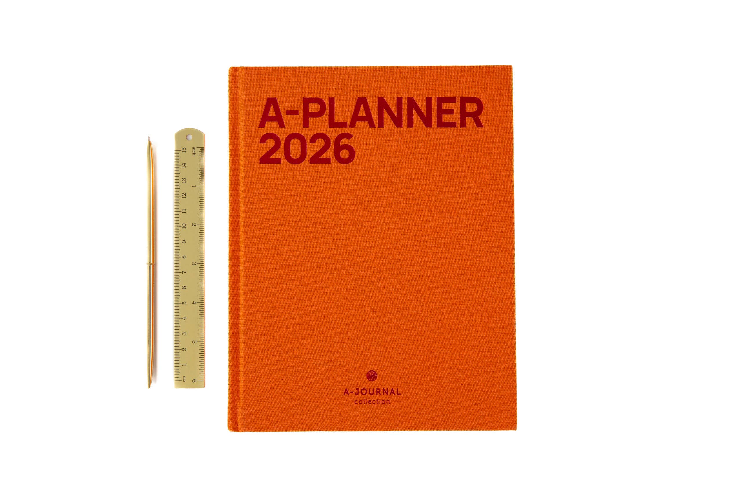 A-Journal Stationery - Wholesale Journal/Diary - A-Planner 2026 - Orange Linen