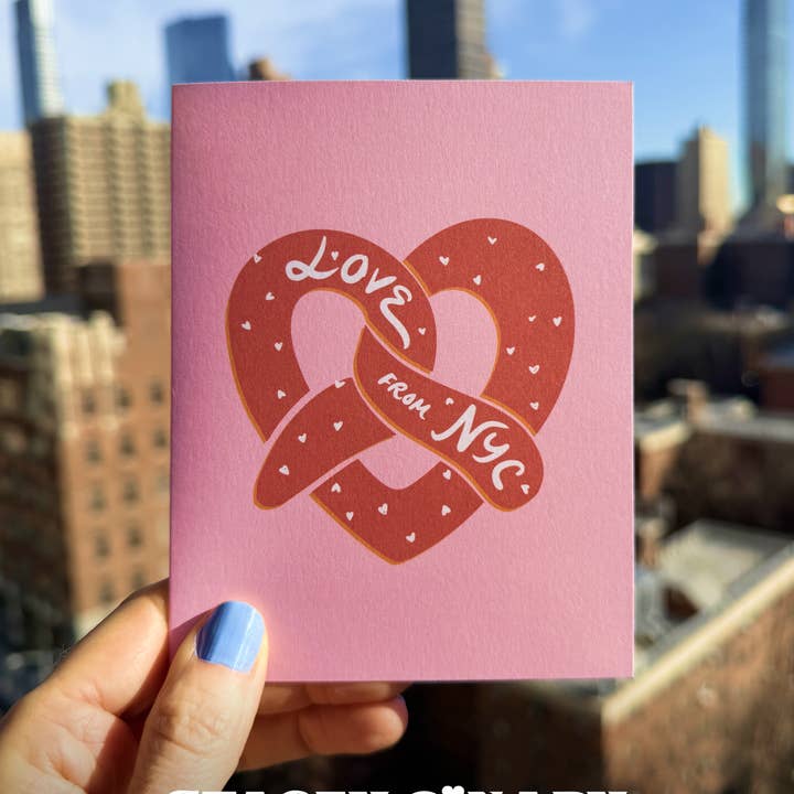 Stacey O'Nary - Wholesale Love Card - Love From NYC Pretzel Valentine’s Day Card1