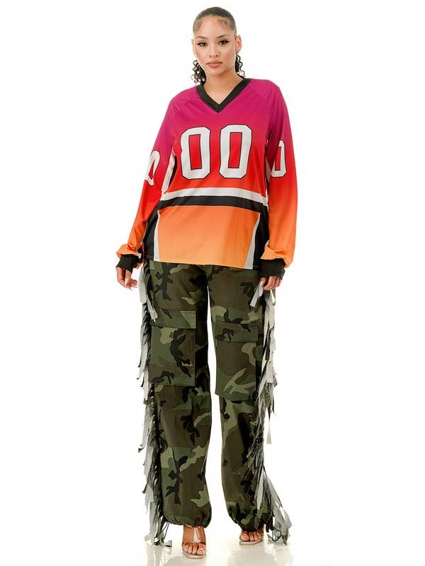 A Regular Side Tassels Elastic Waistband Cargo Pants for wholesale on Faire5