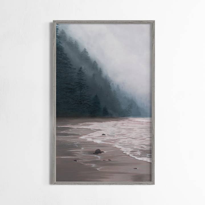 Vancouver Island Art Print - Foggy Ocean Scene (Unframed) for wholesale by Rachel Piluso Art