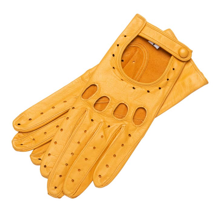 Gants en cuir jaune Messina pour la vente par 1861 Glove Manufactory