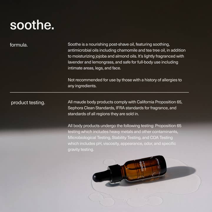 maude - Wholesale Bath/Body Oil - Soothe - ingrown hair oil, lavender, lemongrass, travel size4