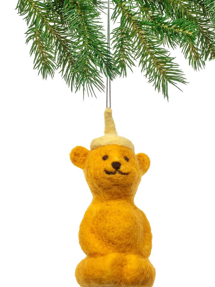 Honey Bear Ornament for wholesale by Silk Road Bazaar