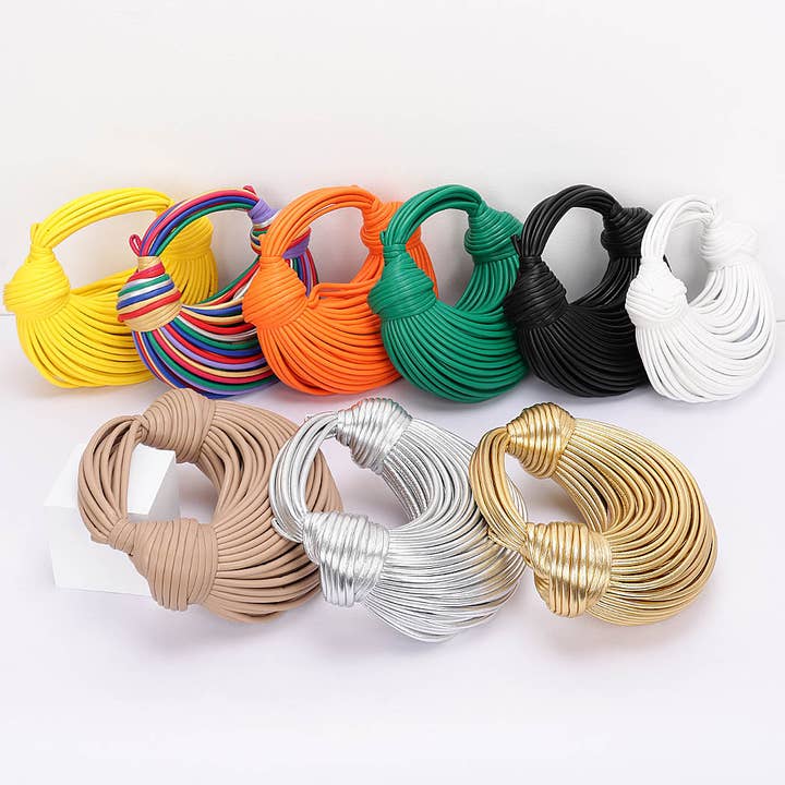 Faux Leather Rope Hobo Bag for wholesale by 3AM BY H&D ACCESSORIES