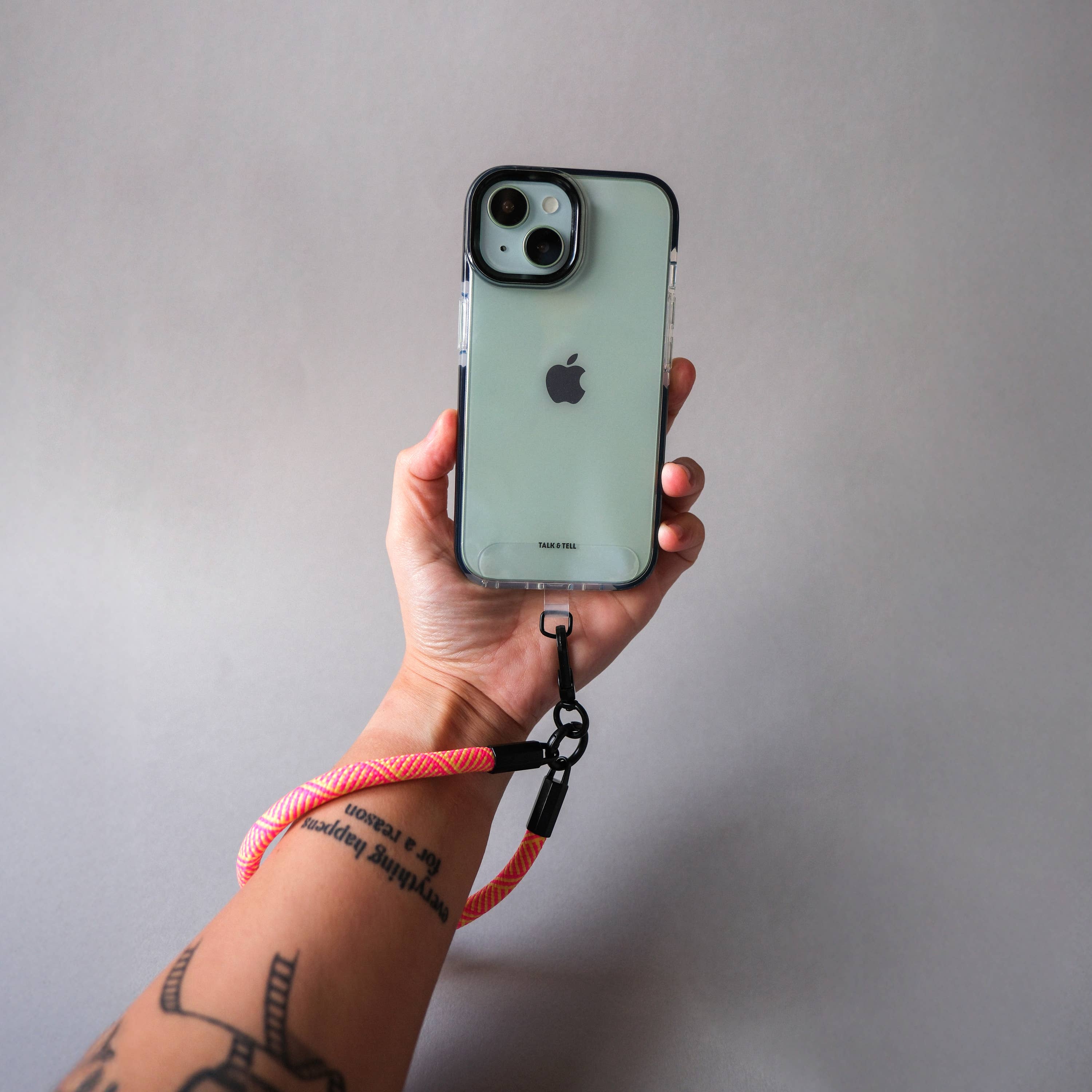 Talk and Tell – wholesale Phonecase strap – Forest Green Rope Wrist Phone Strap3