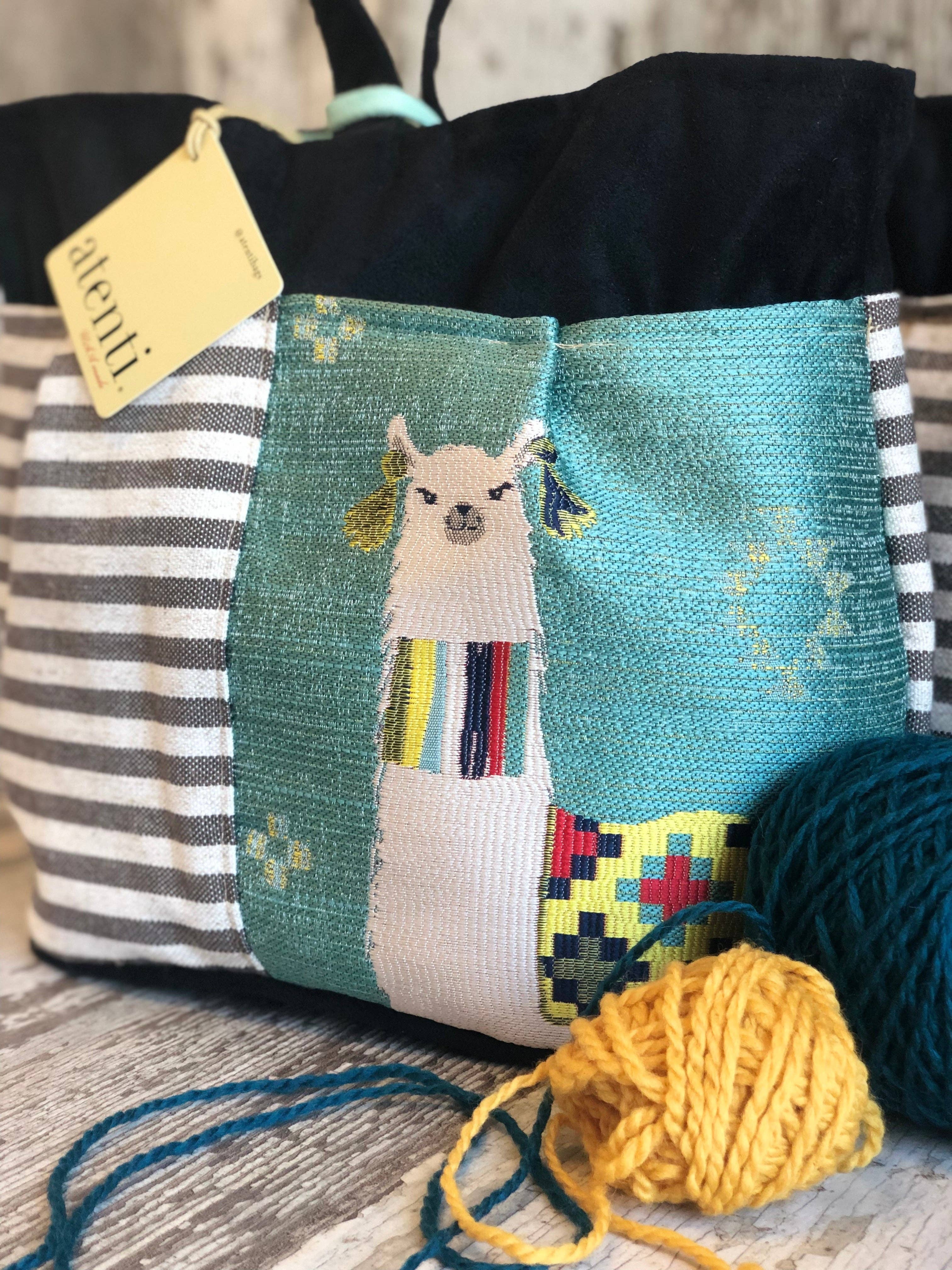 Mamallama Tall Caddy Knitting/Crochet Organizer, Project Bag for wholesale on Faire5