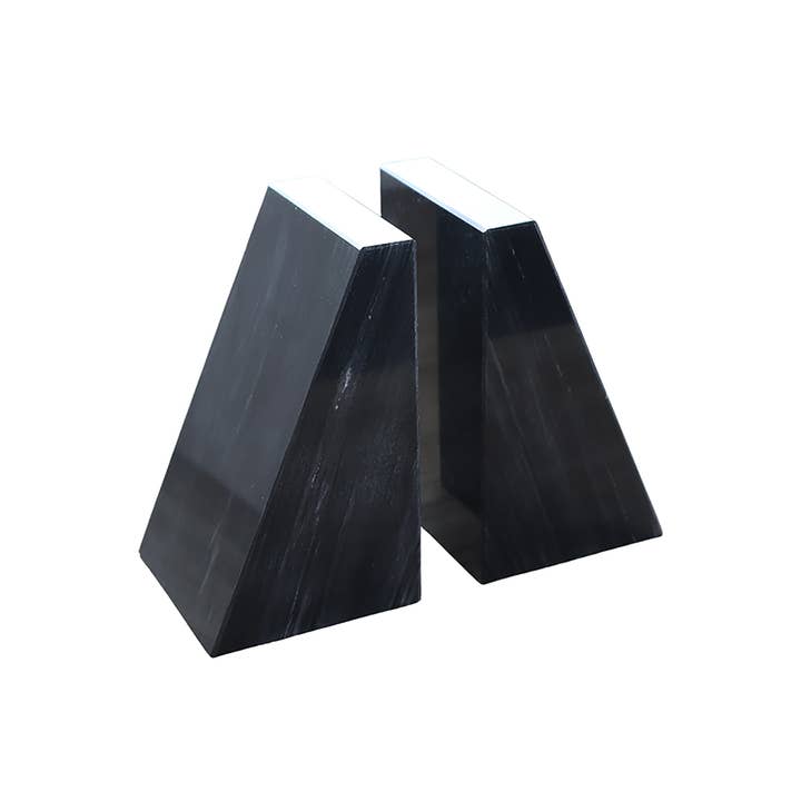 Fox Run Brands - Wholesale Bookend - Fox Run Black Marble Decorative Bookends, Set of 2, 3" x 5"3