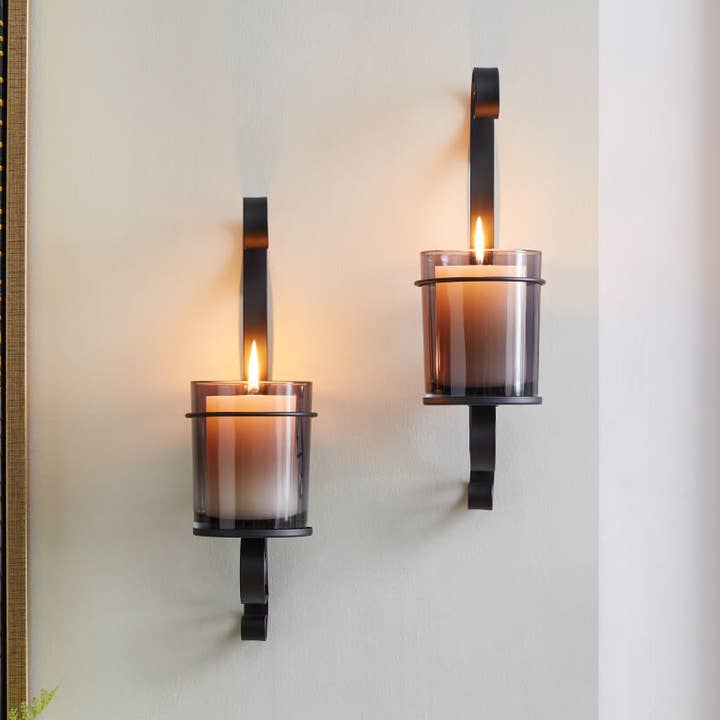 Vintage Sort Wall Sconce lysestage sæt for engroshandel hos Danya B