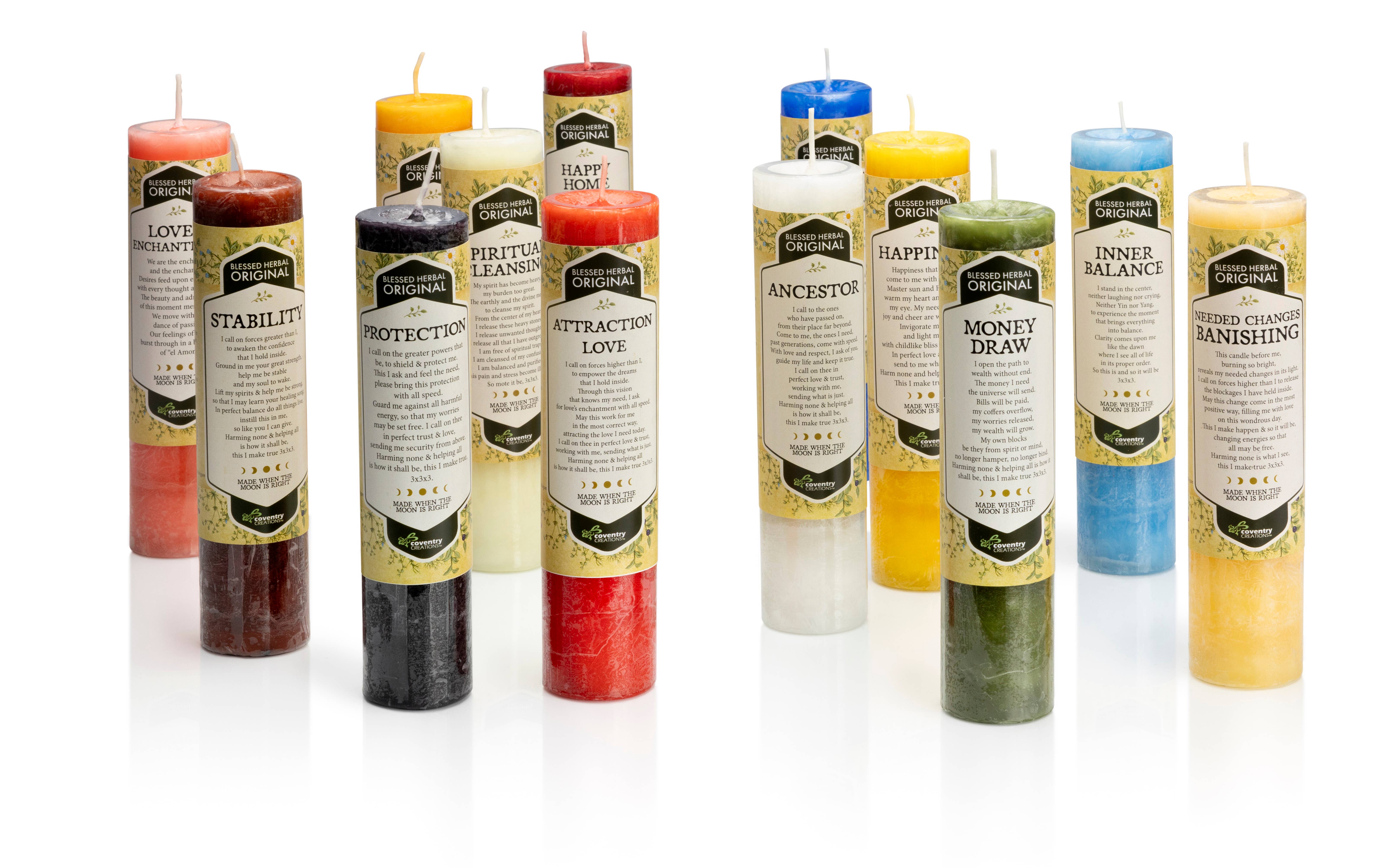 Coventry Creations - Wholesale Pillar Candle - Blessed Herbal Candle Money Draw2