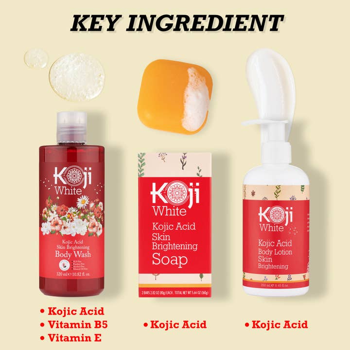 Koji White - Wholesale Bath & Body Set - Premium Box Set - Body Wash, Soap Bar and Body Lotion6