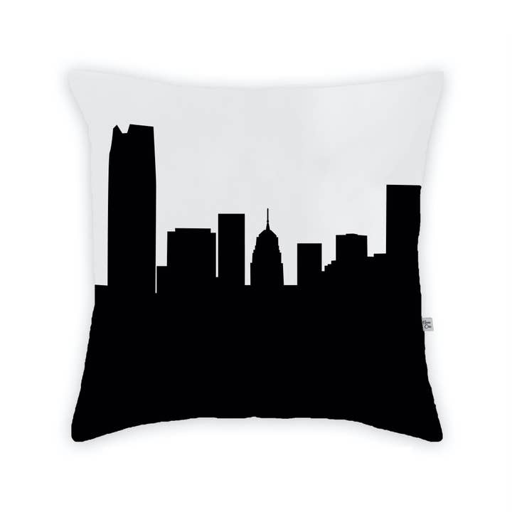 Oklahoma City OK Skyline Large Throw Pillow for wholesale by Anne Cate