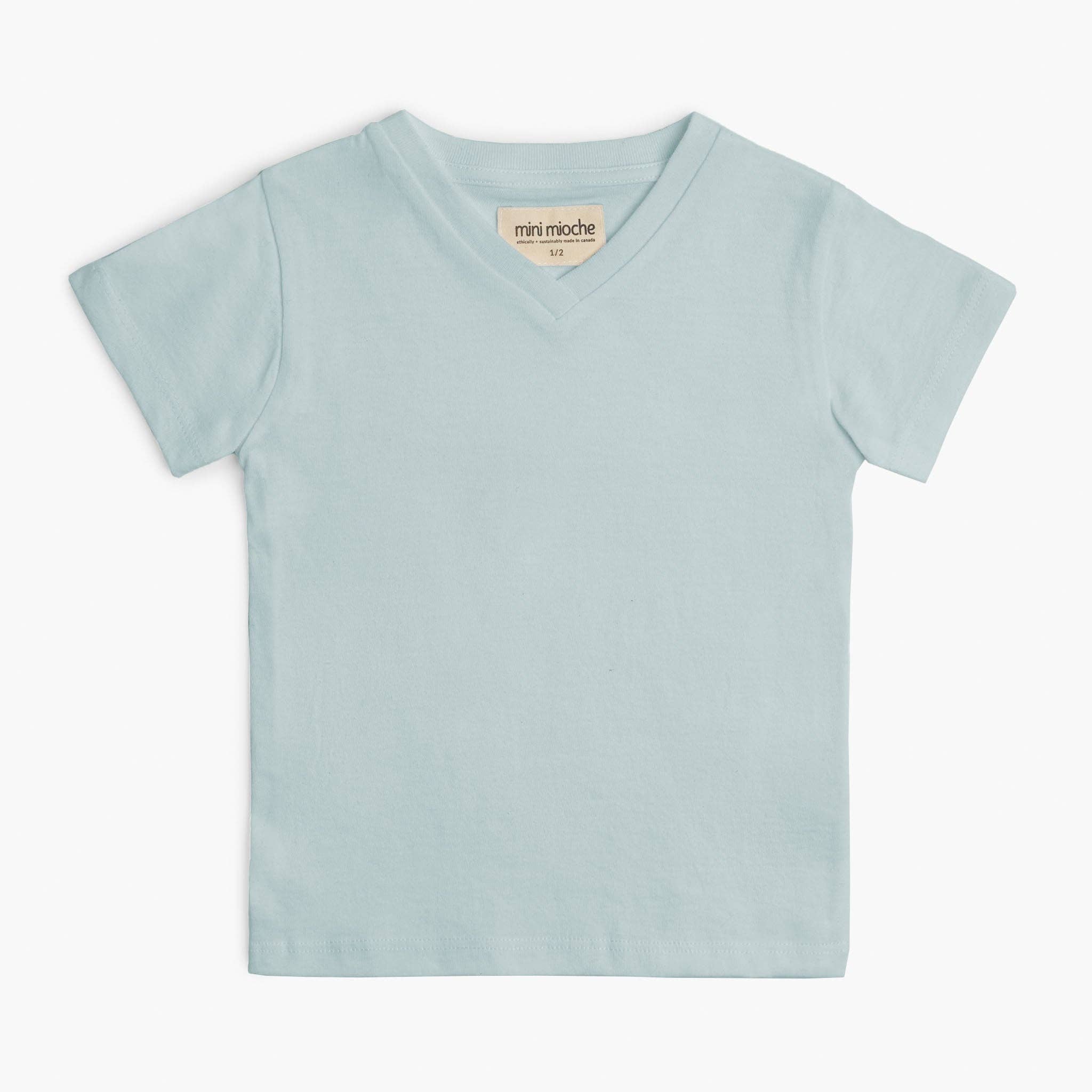 mini mioche collective inc. - Wholesale T-Shirt - Kids - Premium GOTS-Certified Organic Cloud V-Neck Tee2