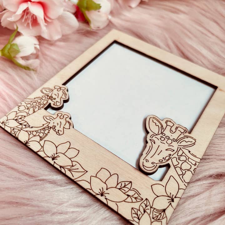 Alicia's Wonderland - Wholesale Picture Frame - Giraffe Fridge Magnet Picture Frame | 3x3 Photo 3