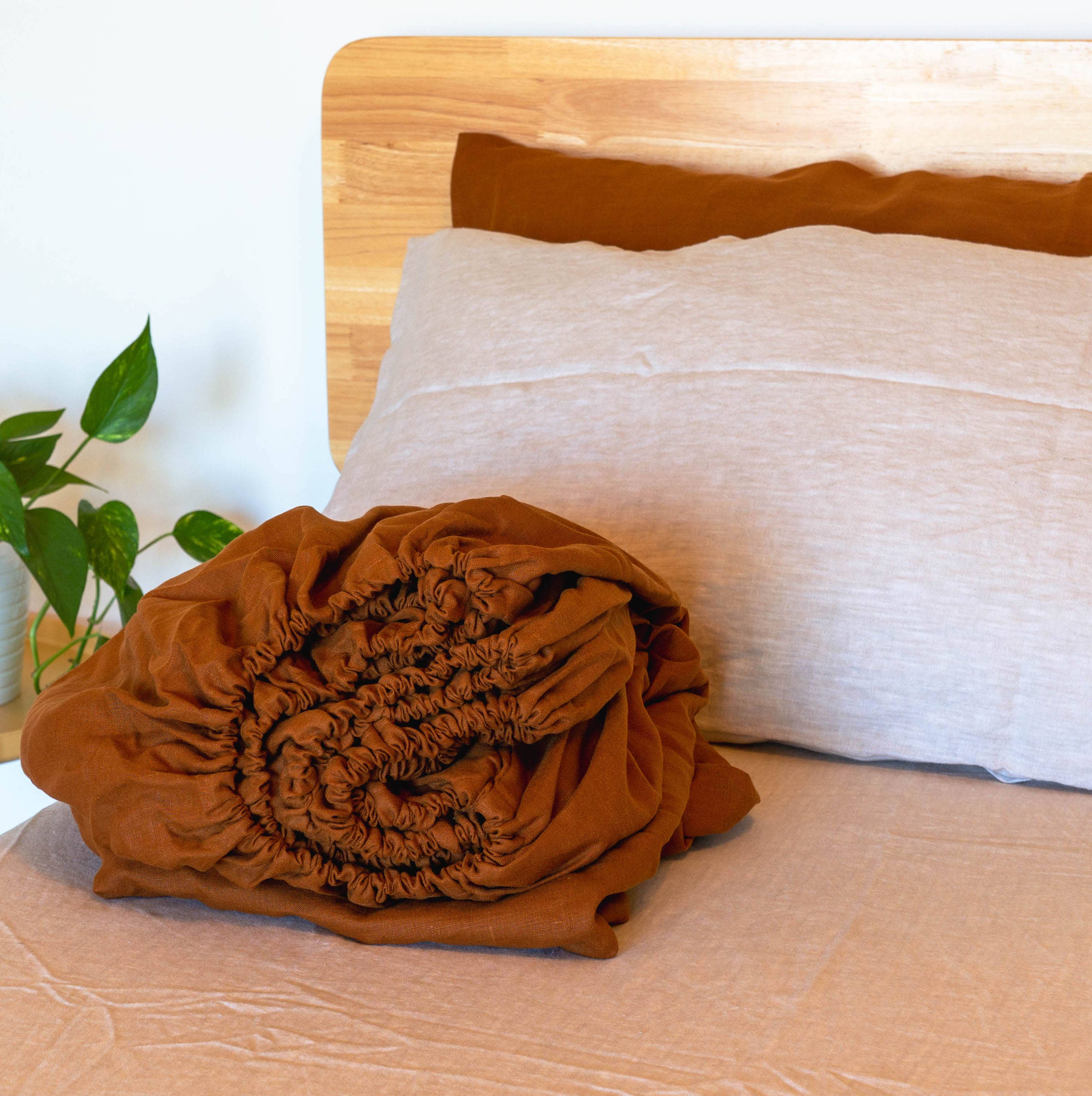 Q VITA - Vente Parures de lit - Parure de draps-housses en lin 100 % français (3 pièces)5