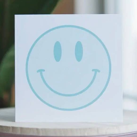 Biglietto di auguri retrò con faccina sorridente per la vendita all'ingrosso da parte di The Forgetful Collective