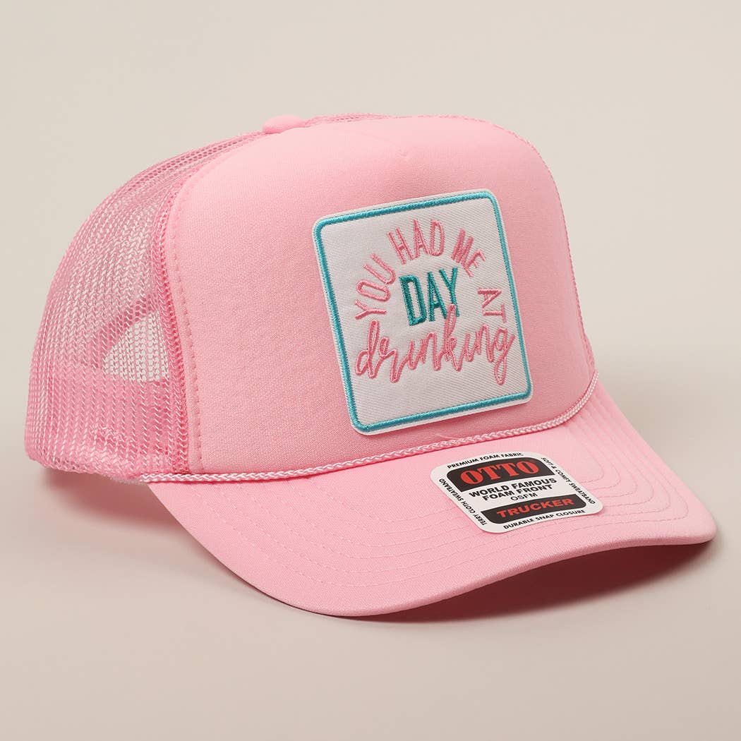 Fashion City - Vente Casquette de camionneur – unisexe - Casquette à filet avec écusson brodé "You Had Me At Day Drinking"18