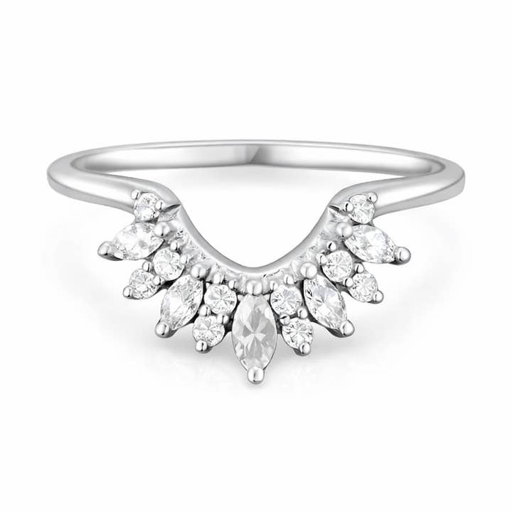 925 sterling silver vintage dainty sunflower 1ct Moissanite Ring for wholesale by GEMPARA