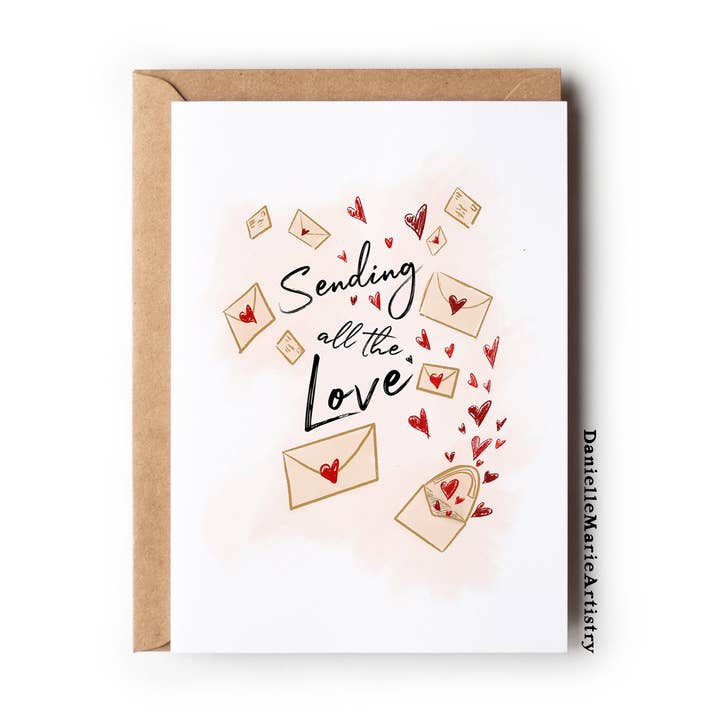 Sending Love - Greeting Card for wholesale by Danielle Marie Artistry