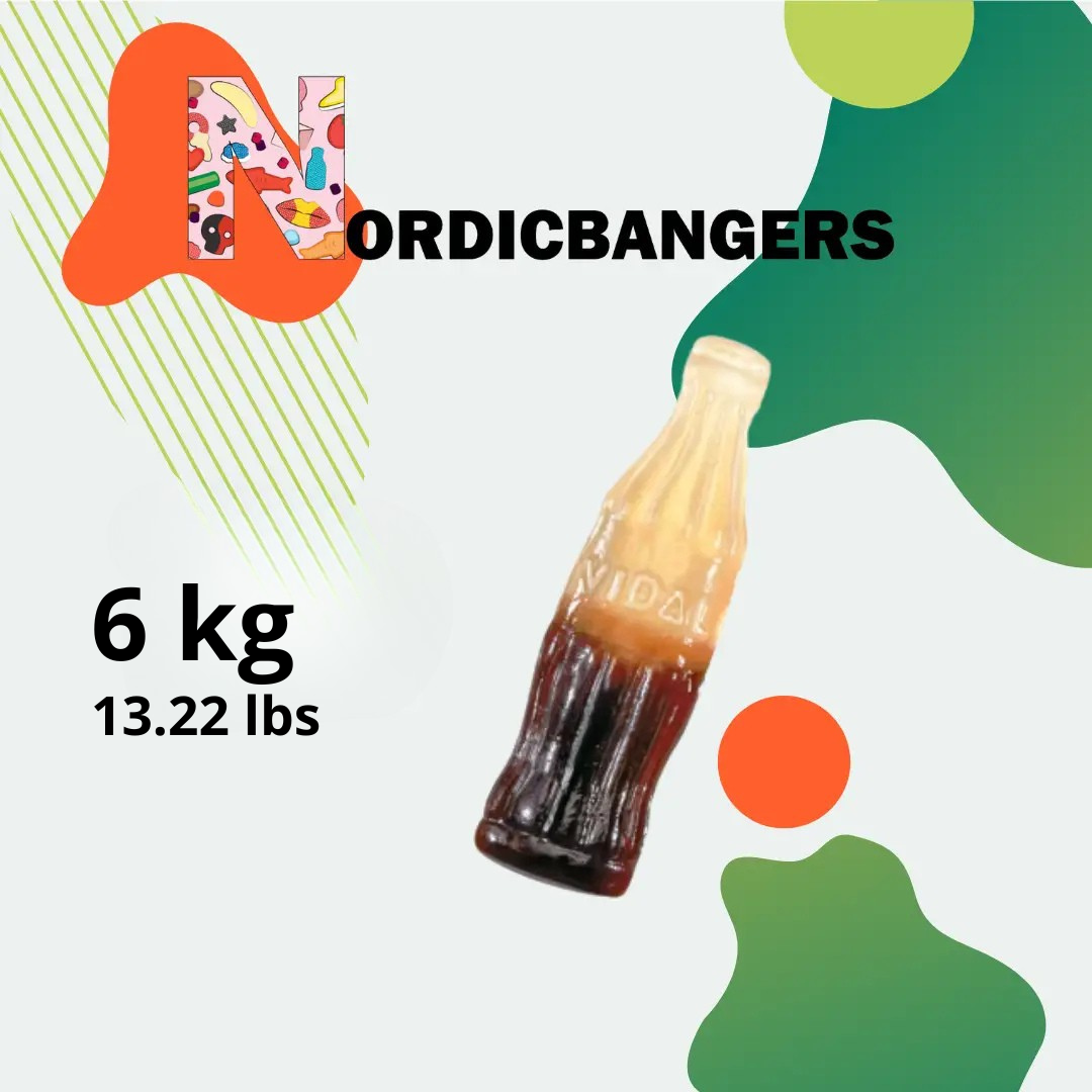 Nordicbangers - Swedish Candy Supply - Wholesale Gummy - Swedish Candy - VIDAL XL Cola Bottles1