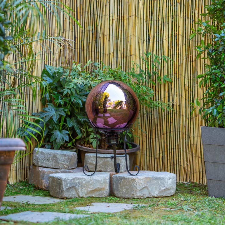 Alpine Corporation - Wholesale Outdoor Ornament/Decor - Alpine Corporation Electric Purple Glass Gazing Globe