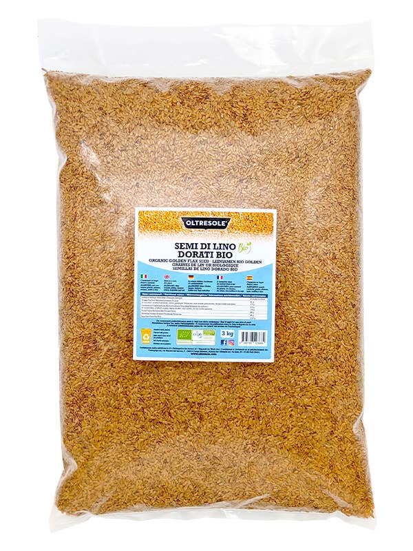 Oltresole - Wholesale Seeds/Kernels - ORGANIC GOLDEN FLAXSEEDS 3 Kg0