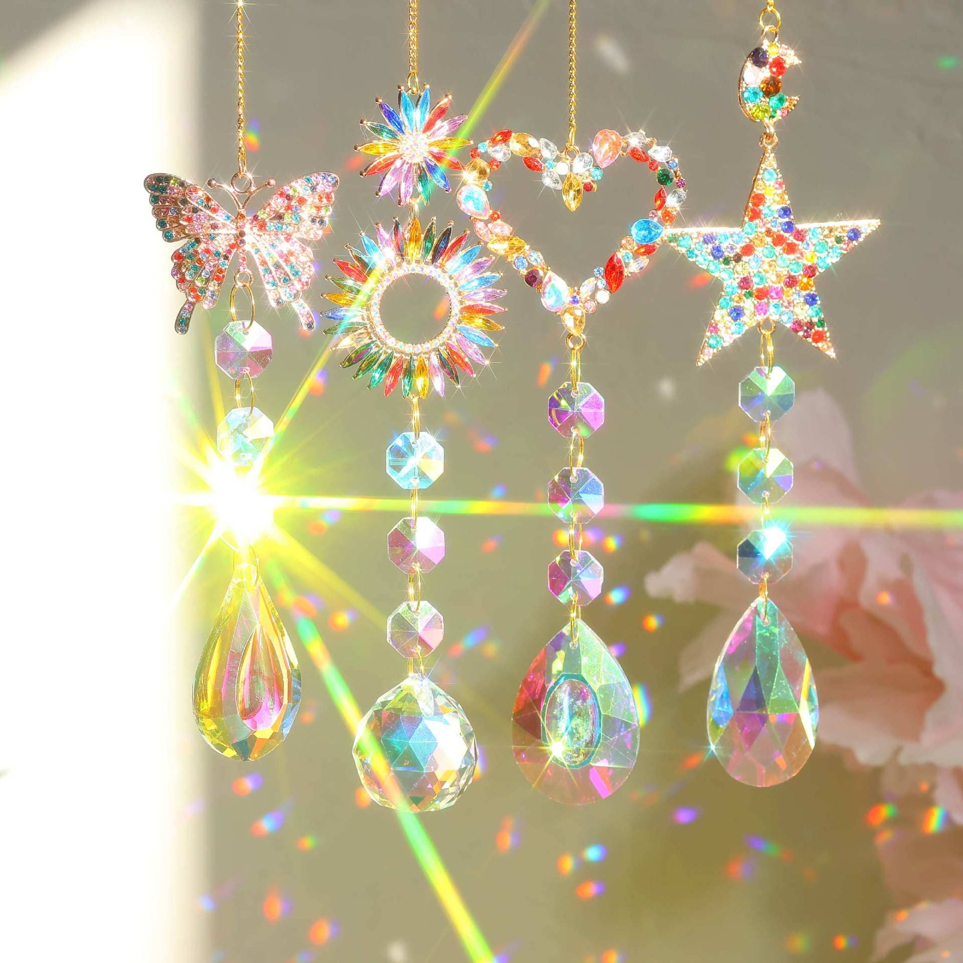 Dipped Shop – wholesale Suncatcher – 3+ Colorful Crystal Suncatcher Hanging DPH19235