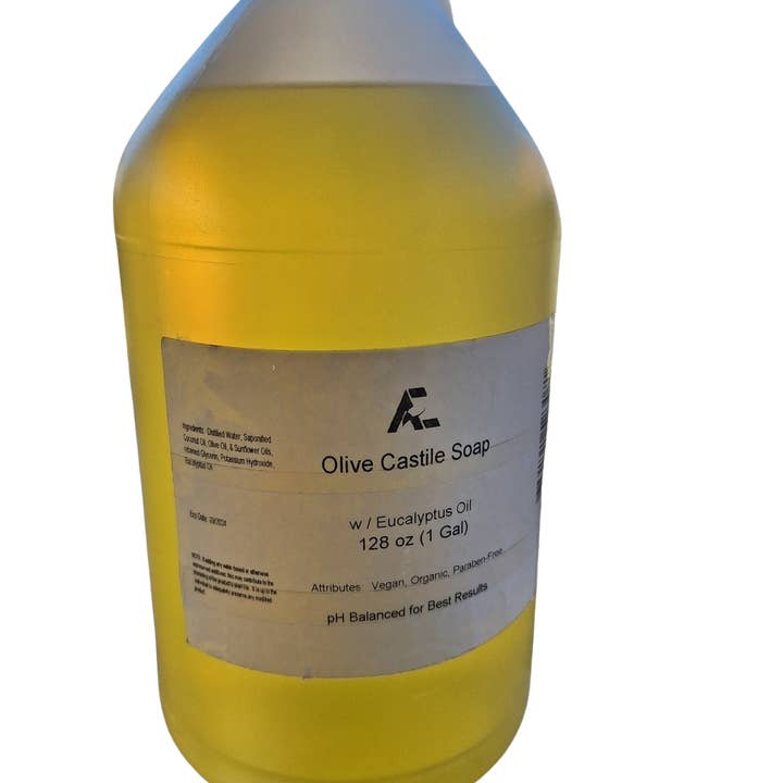 Alchemist Express – Großhandel Flüssigwaschmittel – Bio-Eukalyptus-Kastilienseife, Größe 1 Gallone (128 oz)
