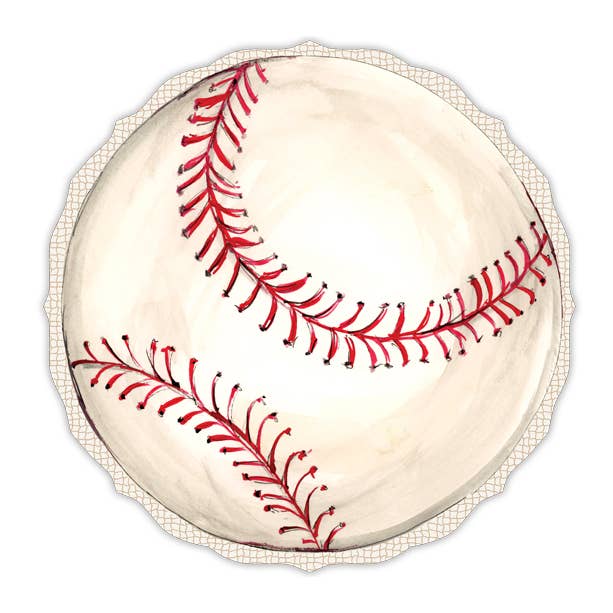 Handgeschilderde Baseball Posh Die-Cut placemat voor wholesale door RosanneBeck Collections