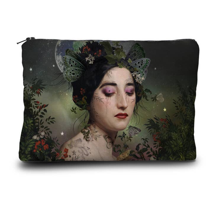 GAIA pung i polyestercanvas 9,5x14 cm for engroshandel hos Voglio Bene