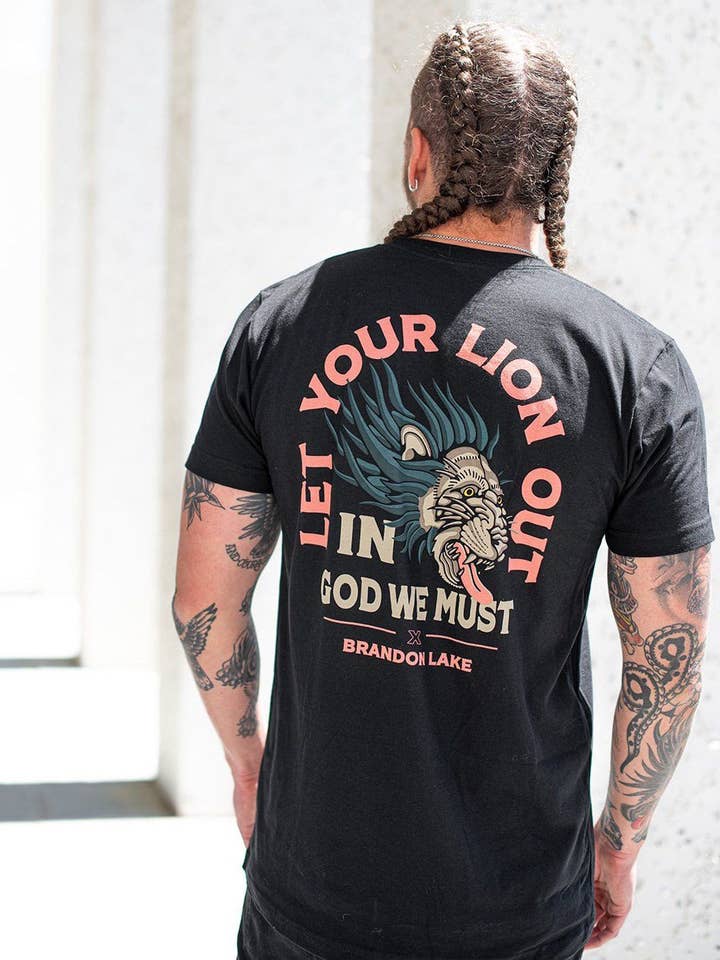 Brandon Lake "Let Your Lion Out" Tee for wholesale by In God We Must