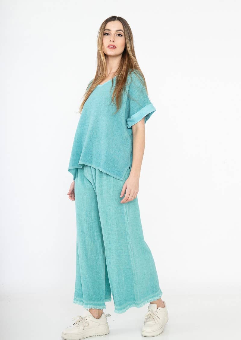 LINEN & COTTON HOUSE – Blusa - Mulher por atacado – Camisa de algodão e linho tamanho único49