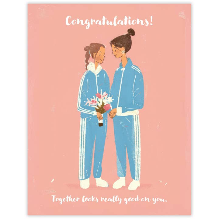 Sammen Ser Godt Ud – Genbrugt Bryllupskort til Lesbiske Nygifte for engroshandel hos Scarecrow & Nut Tree