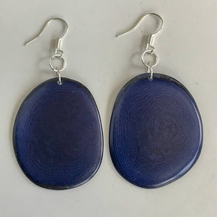 Belart Fair Trade - Wholesale Dangle Earrings - Tagua Single Slice Maya Earrings15