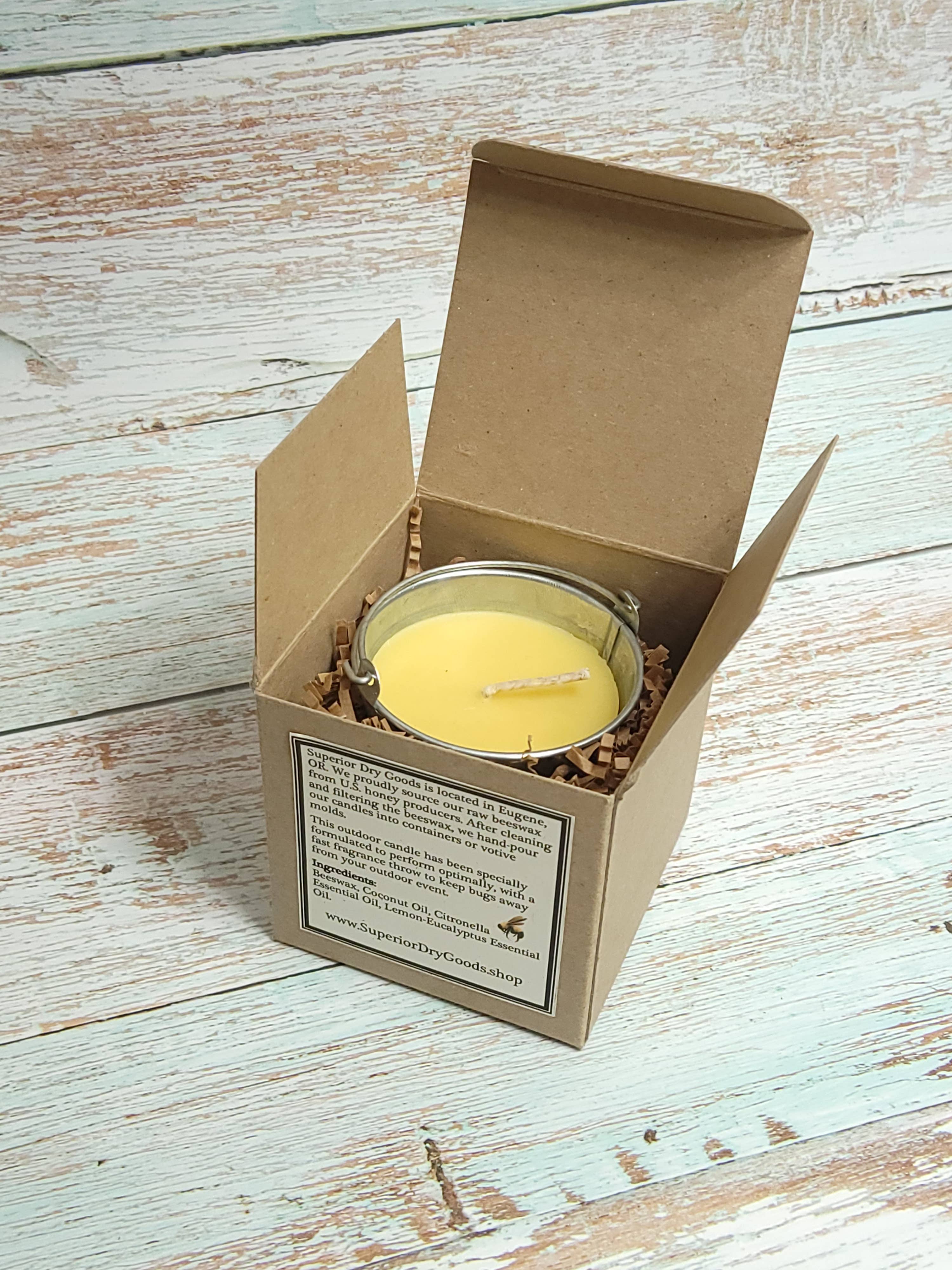 Superior Dry Goods - Wholesale Outdoor Candle - Lavender Mosquito Bucket Candle | Beeswax | Citronella3
