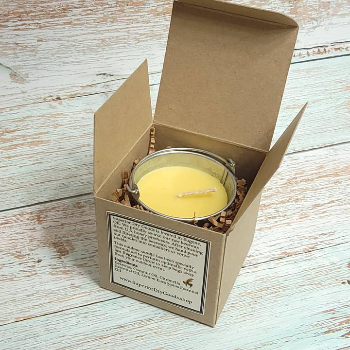 Superior Dry Goods - Wholesale Outdoor Candle - Lavender Mosquito Bucket Candle | Beeswax | Citronella3