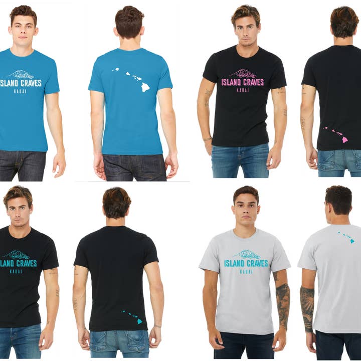 Chemises avec logo Island Craves pour la vente par Happy Camper TX