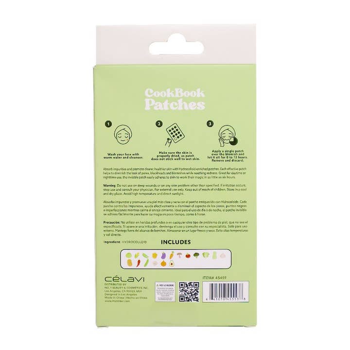 PINEAPPLE Beauty - Wholesale Acne/Hydrocolloid Patch - Celavi 45459 Cookbook Hydrocolloid Patches - 12pc