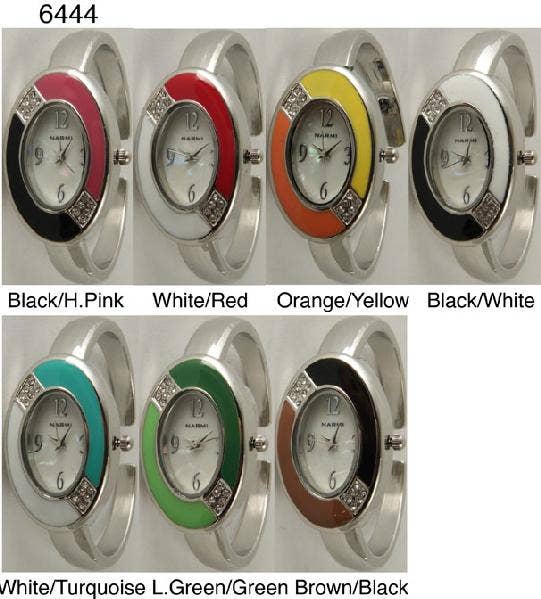 Time World USA - Vente  - 6 bracelets manchette en émail Narmi0